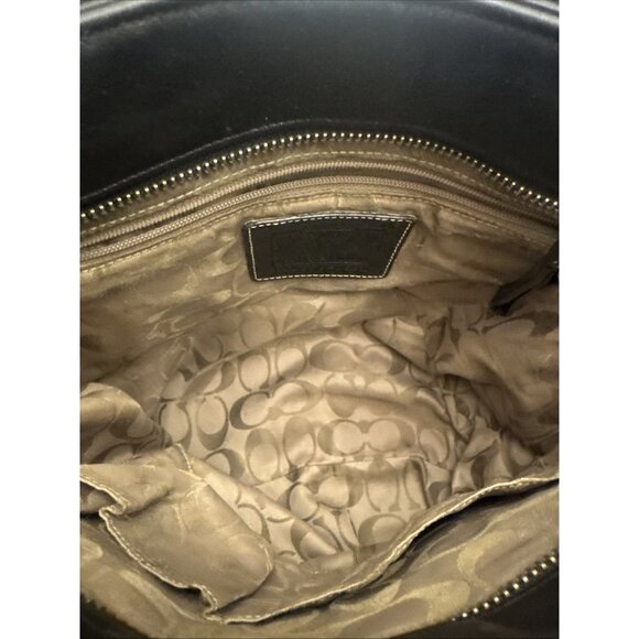 Vintage Coach Black Hampton Leather Tote Bag D05Q-8E92 12x10x4” VGUC* - Picture 8 of 9